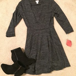 Fit & flare sweater dress